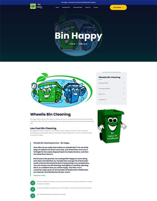 Bin Cleaning Website